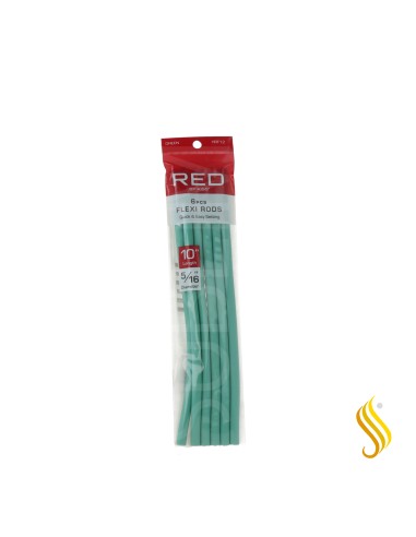 Red Kiss Flexi Rods 10" 5/16" 6 Piezas Pack Green Rulos Flexibles